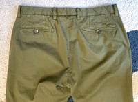 Image 6 of Salvatore Ferragamo green cotton chino pants, made in Italy, size 48 (32”)