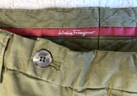 Image 4 of Salvatore Ferragamo green cotton chino pants, made in Italy, size 48 (32”)