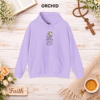 Image 4 of Faith Lion Hoodie - "Be Strong and Brave, Trust the Lord" Christian Inspirational Sweatshirt