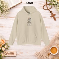 Image 6 of Faith Lion Hoodie - "Be Strong and Brave, Trust the Lord" Christian Inspirational Sweatshirt