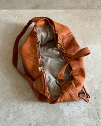 Image 9 of ORANGE TAN LEATHER DRAWSTRING BAG