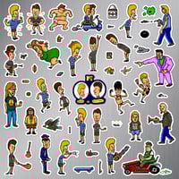 Image 2 of Beavis and Butt-Head Genesis Sticker/Magnet Sets (50 Pieces)