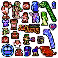 Image 1 of Kid Icarus Sticker/Magnet Sets (25 Pieces) 