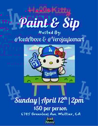 Paint & Sip: Dodgers Hello Kitty 