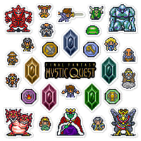 Image 1 of Final Fantasy: Mystic Quest Sticker/Magnet Sets (29 Pieces) 