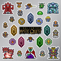 Image 2 of Final Fantasy: Mystic Quest Sticker/Magnet Sets (29 Pieces) 