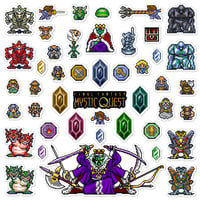 Image 1 of Final Fantasy: Mystic Quest Sticker/Magnet Sets (45 Pieces)