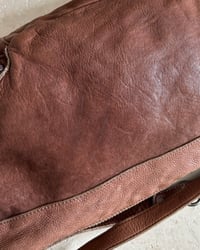 Image 4 of AGED BROWN LEATHER CRESCENT BAG