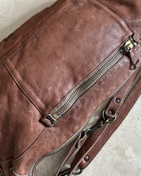 Image 5 of AGED BROWN LEATHER CRESCENT BAG