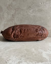 Image 7 of AGED BROWN LEATHER CRESCENT BAG
