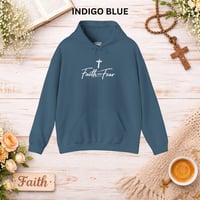 Image 10 of Faith Over Fear Hoodie — Christian Cross Inspirational Hooded Sweatshirt