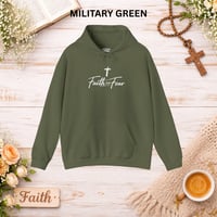 Image 12 of Faith Over Fear Hoodie — Christian Cross Inspirational Hooded Sweatshirt