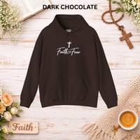Image 15 of Faith Over Fear Hoodie — Christian Cross Inspirational Hooded Sweatshirt