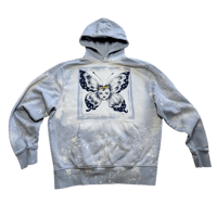 Image 1 of Powder blue butterfly baby hoodie
