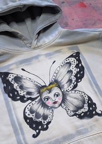 Image 2 of Powder blue butterfly baby hoodie