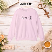 Image 6 of Hope Floral Crewneck Sweatshirt — Minimal Script Hope Design