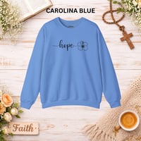 Image 7 of Hope Floral Crewneck Sweatshirt — Minimal Script Hope Design