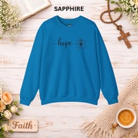Image 9 of Hope Floral Crewneck Sweatshirt — Minimal Script Hope Design