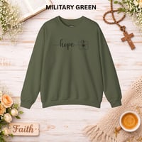 Image 10 of Hope Floral Crewneck Sweatshirt — Minimal Script Hope Design