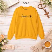 Image 11 of Hope Floral Crewneck Sweatshirt — Minimal Script Hope Design