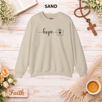 Image 12 of Hope Floral Crewneck Sweatshirt — Minimal Script Hope Design
