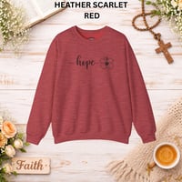 Image 13 of Hope Floral Crewneck Sweatshirt — Minimal Script Hope Design