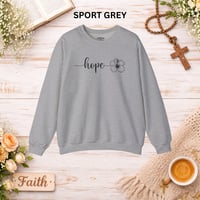 Image 16 of Hope Floral Crewneck Sweatshirt — Minimal Script Hope Design