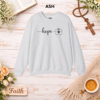 Image 17 of Hope Floral Crewneck Sweatshirt — Minimal Script Hope Design