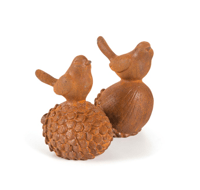 Image 1 of Rustic Bird on Acorn Ornament Set