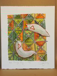 Red Triangle Slugs on Tiles 