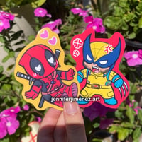 Image 2 of Poolverine chibi stickers set 