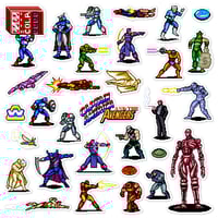 Image 1 of Captain America and the Avengers Arcade Sticker/Magnet Sets (31 Pieces)