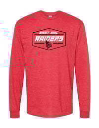 RED VINTAGE TULTEX  COTTON LONG SLEEVE T-SHIRT