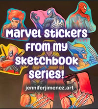 Image 1 of Superhero stickers sketchbook series