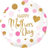Happy Mother's Day Hearts and Dots