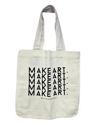 White Make Art Canvas Tote