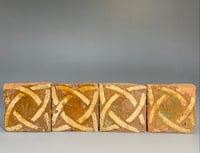 Image 2 of Fourteenth Century Quarter Size Inlaid Floor Tile Panel.