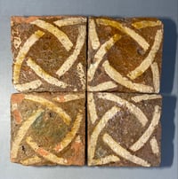 Image 1 of Fourteenth Century Quarter Size Inlaid Floor Tile Panel.