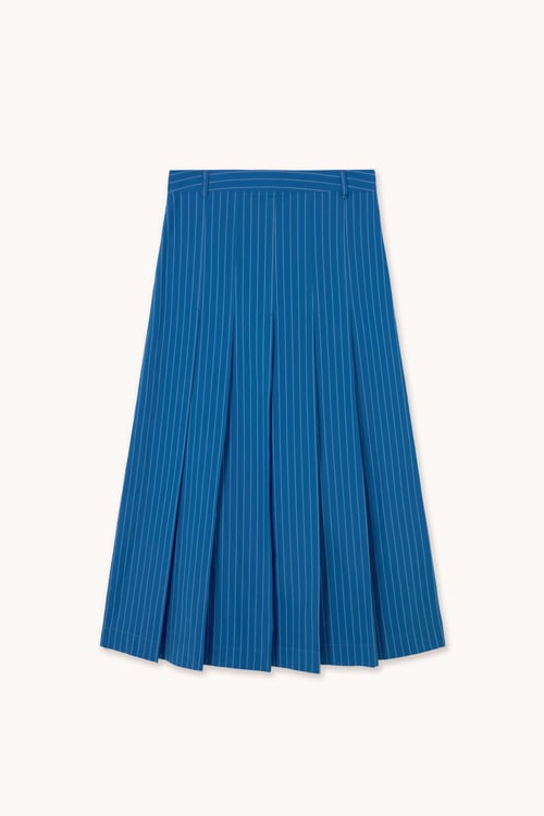 Image of 2-Falda striped pleated