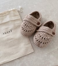 Image 3 of Crochet Baby Shoes – Sand