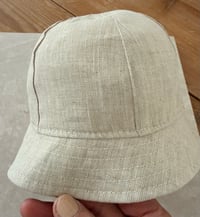 Image 3 of Children Linen Bucket Hat – Sand