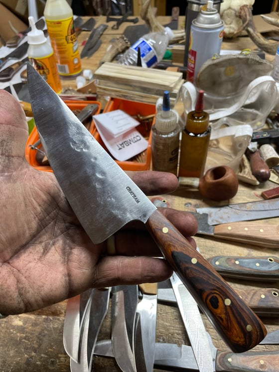 Image of GARASUKI Pattern chef knife. 