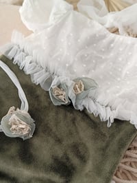 Image 4 of Newborn Photo Prop Set – Bodysuit & Headband – Alexandra (Grey White)