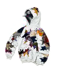 Image 1 of Re-worked 1 of 1 Batik Starburst Patch Riot Hoodie Size L