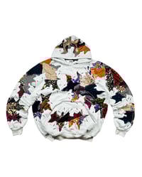 Image 4 of Re-worked 1 of 1 Batik Starburst Patch Riot Hoodie Size L