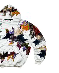 Image 5 of Re-worked 1 of 1 Batik Starburst Patch Riot Hoodie Size L