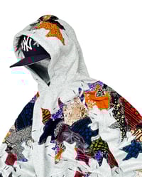 Image 7 of Re-worked 1 of 1 Batik Starburst Patch Riot Hoodie Size L