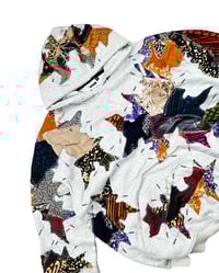Image 8 of Re-worked 1 of 1 Batik Starburst Patch Riot Hoodie Size L