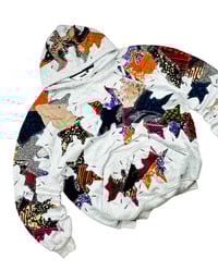 Image 9 of Re-worked 1 of 1 Batik Starburst Patch Riot Hoodie Size L