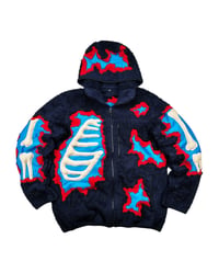 Image 1 of Re-worked 1 of 1 Bone Puffy Deep Deconstruction Sherpa Jacket Size XL